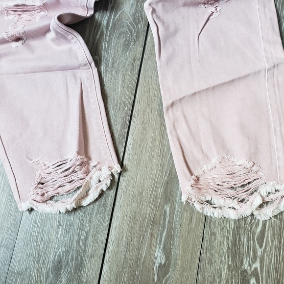 Blush‎ distressed boyfriend fit ankle jeans 14 - Picture 2 of 4
